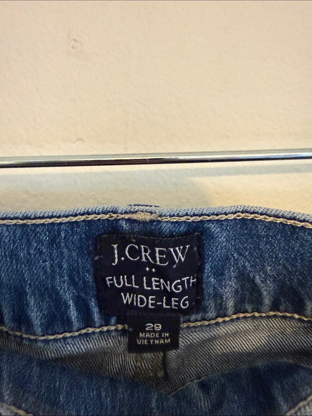 J. Crew Classic Wide-Leg Women's Jeans in Blue - Picture 3 of 4